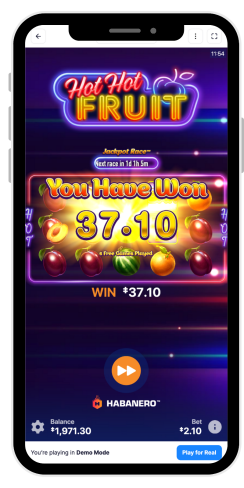 Hot Hot Fruit Second Win