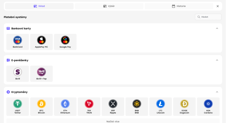 Způsoby vkladu Weiss