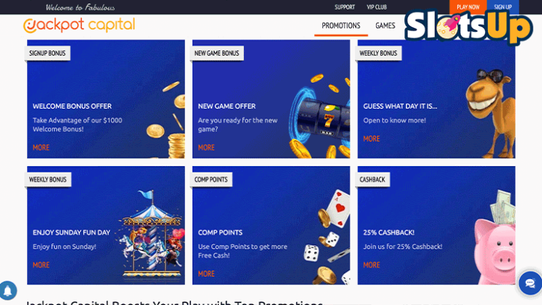 Jackpot Capital promotions