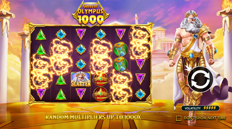 Gates of Olympus 1000 Main Screen