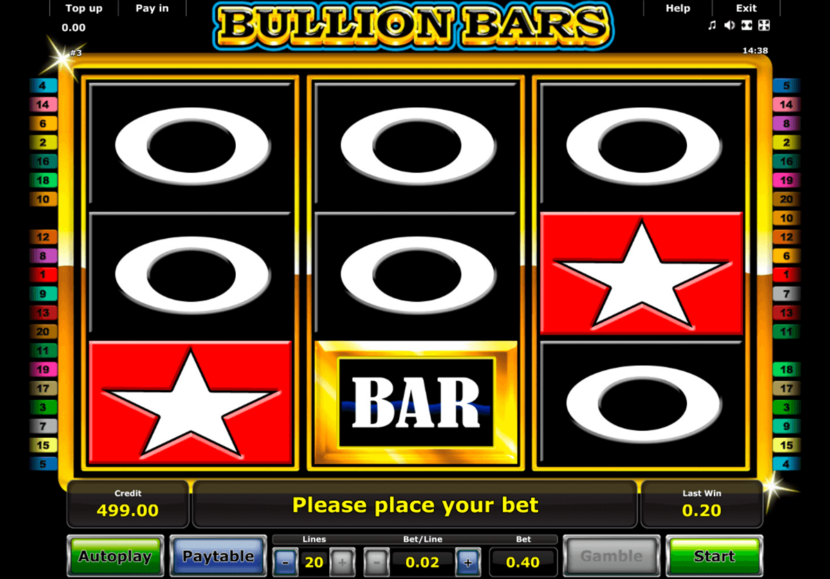 bullion bars novomatic automaty zdarma 
