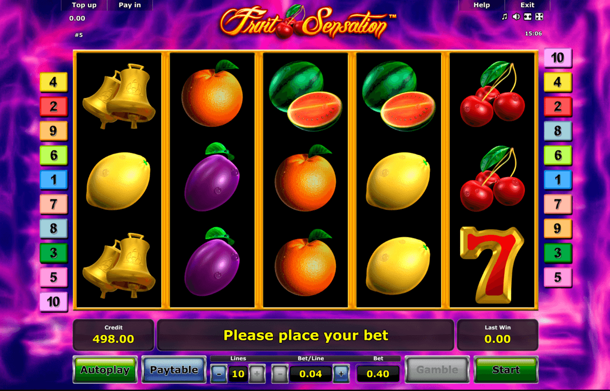 fruit sensation novomatic automaty zdarma 