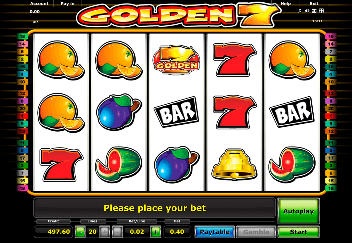 golden 7 novomatic automaty zdarma 
