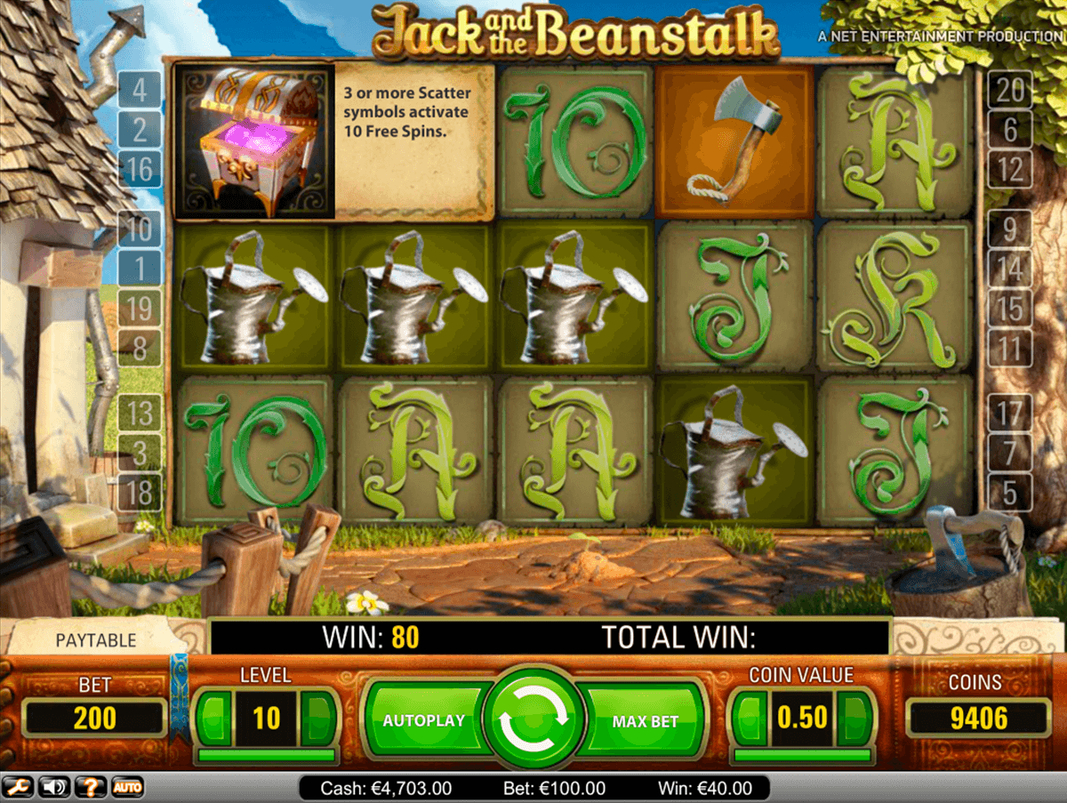 jack and the beanstalk netent automaty zdarma 