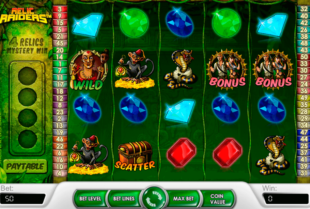 relic raiders netent automaty zdarma