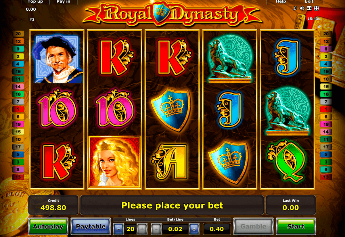 royal dynasty novomatic automaty zdarma 